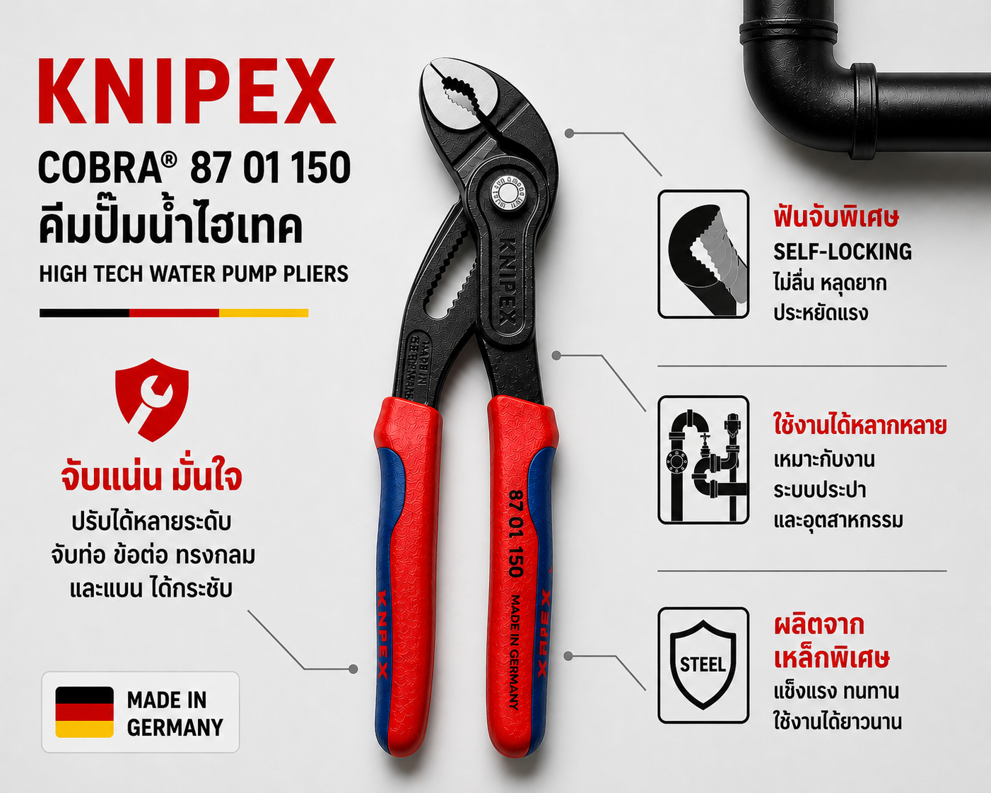KNIPEX สำหรับงานท่อ